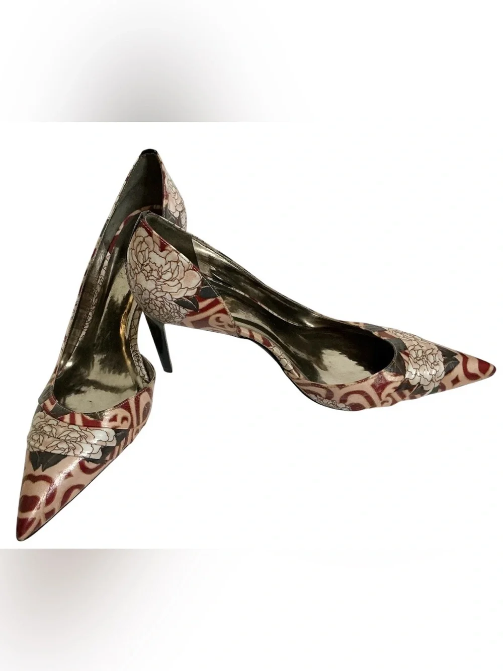 Carlos by Carlos Santana Elite Heels 9.5M Floral Pointed Toe D’Orsay Pumps